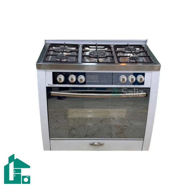 اجاق گاز تاکنو سری امپراطور مدل MEFLWS سفید رویه استیل