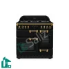 اجاق گاز تاکنو چهار فر مدل Falcon-L-5B-BB-GOLD مشکی دستگیره طلایی