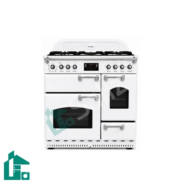 اجاق گاز تاکنو چهار فر مدل Falcon-L-5B-WW-CHROME سفید دستگیره کروم