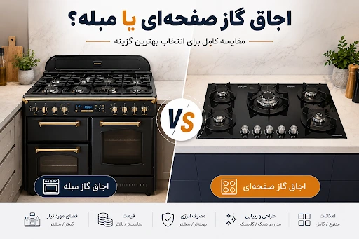 اجاق گاز صفحه ای یا مبله