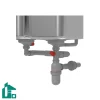 سینک ظرفشویی آلتون ST-1001 L استیل سینک ظرفشویی آلتون ST-1001 L استیل