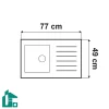 سینک ظرفشویی آلتون ST-801 L استیل