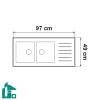 سینک ظرفشویی آلتون ST-1001 R استیل