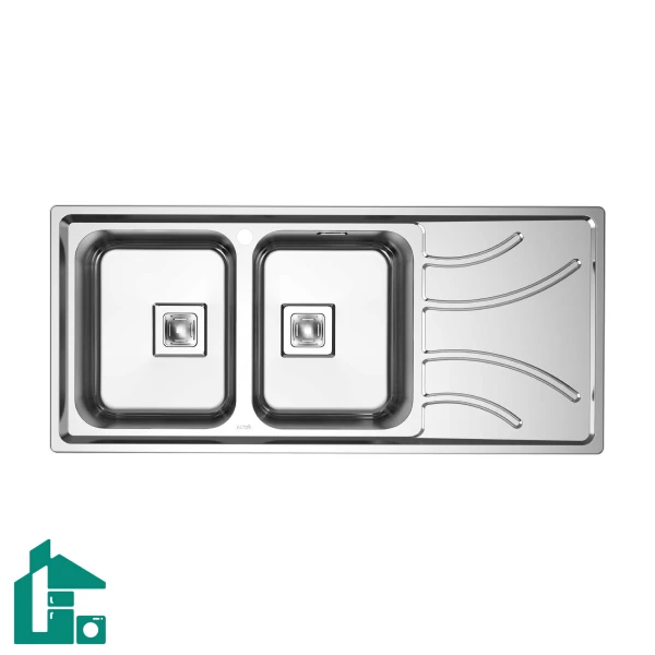 سینک ظرفشویی آلتون ST-1163 L استیل سینک ظرفشویی آلتون ST-1163 L استیل