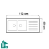 سینک ظرفشویی آلتون ST-1162 R استیل