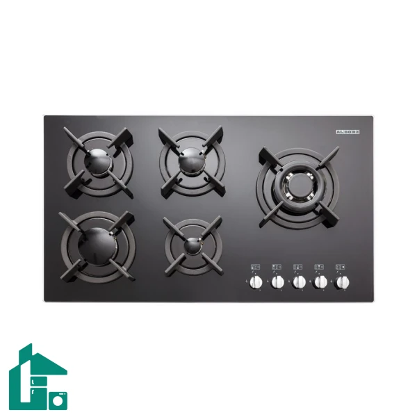 اجاق گاز رومیزی پنج شعله_ استیل البرز مدل G-5907 – L&R مشکی (2) اجاق گاز رومیزی پنج شعله استیل البرز مدل G-5907 – L&R مشکی
