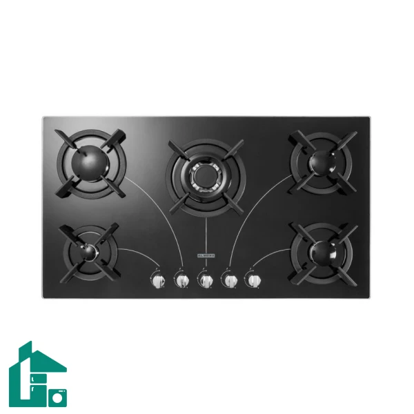 اجاق گاز رومیزی پنج شعله‌ استیل البرز مدل G-5908 مشکی