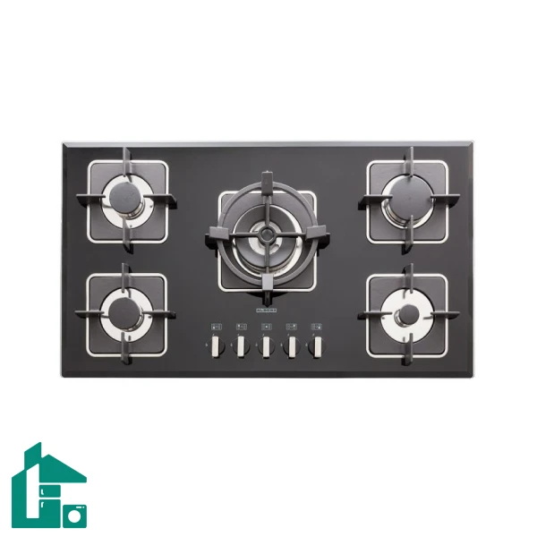 اجاق گاز رومیزی پنج شعله‌ استیل البرز مدل G-5910 مشکی