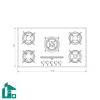 اجاق گاز صفحه ای کن مدل IG8503 مشکی (1) اجاق گاز صفحه ای کن مدل IG8503 مشکی