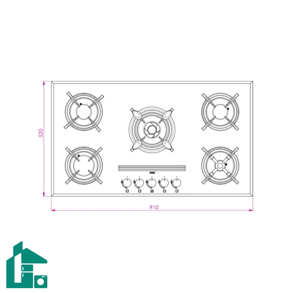 اجاق گاز صفحه ای کن مدل IG8503 مشکی (1) اجاق گاز صفحه ای کن مدل IG8503 مشکی