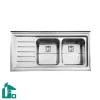 سینک دو لگنه فانتزی استیل البرز 735 روکار استیل