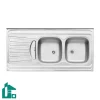 سینک دو لگنه نیمه فانتزی استیل البرز 260 روکار استیل
